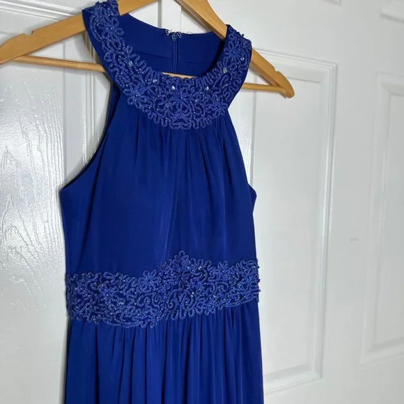 Women's One by Eight Royal Blue Halter Gown US Size 4 - Picture 6 of 15